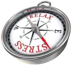 relax stress concept compass